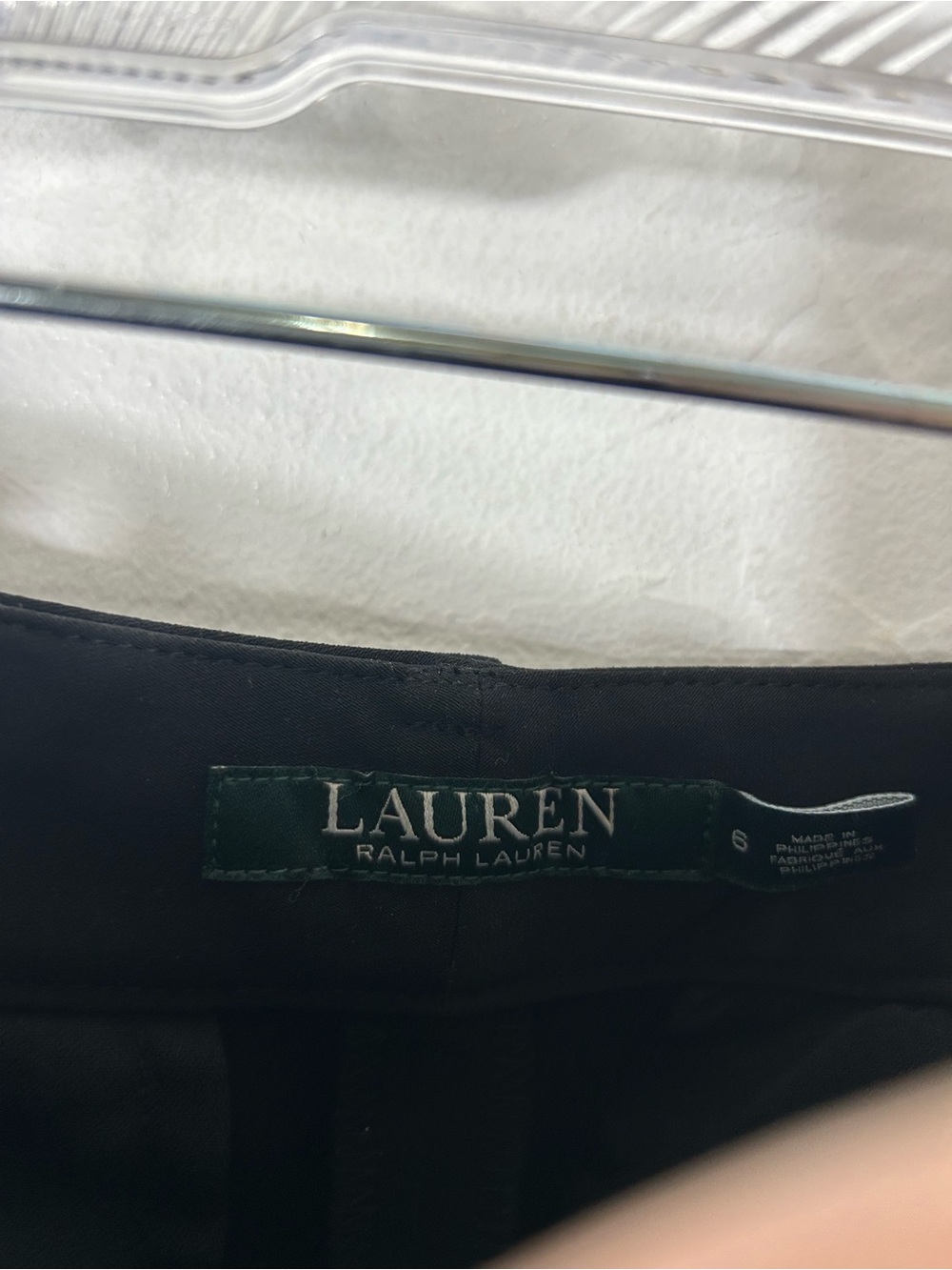 Lauren Ralph Lauren Black Wide Leg Dress Pants Trousers Flat Front Size 6 - Picture 5 of 6